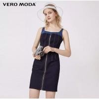 ราคา Vero Moda เดรสยีนส์แขนกุด เดรสผ้าเดนิมแต่งซิปหน้า (15127310800)