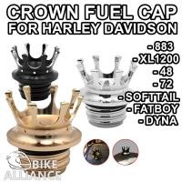 ราคา Harley UNIVERSAL DAVIDSON XL883 XL1200 X48 72 DYNA SOFTTAIL FATBOY FORTYEIGHT CNC CROWN TYPE FUEL CAP (20989086459)