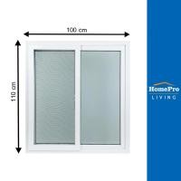 ราคา HOFFEN หน้าต่างบานเลื่อน UPVC S-S มุ้ง TRENDY 100X110 ซม. สีขาว (24461599912)