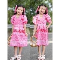ราคา Ndd // ชุดไทยเดรสเด็กหญิงคอปก ฝ้ายหวาน สวยหรู ลุคคุณหนู แขนตุ๊กตา ซิปหลัง มีผ้าผูกเอว (15795163602)