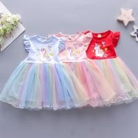 ราคา ชุดเดรสเจ้าหญิง ผ้าตาข่าย สีรุ้ง แฟชั่นสําหรับเด็กผู้หญิง อายุ 1-5 ปี (25951125913)