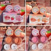 ราคา (พีช)ลิปบาล์ม+สครับริมฝีปากLip balm & Scrub (4865850745)
