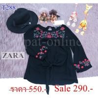 ราคา เสื้อ zara แท้ %งานปักดอกไม้ Flower Blouse ZARA (1184967230)