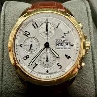 ราคา JUNGHANS PIAZZA AUTOMATIC CHRONOGRAPH VALJOUX 7750 DAY&DATE GOLD 27/7410 0128 501 (27218878244)