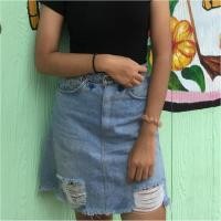 ราคา กระโปรงยีนส์ #มือสอง #กระโปรงยีนส์มือสอง #มีตำหนิ (5101399804)