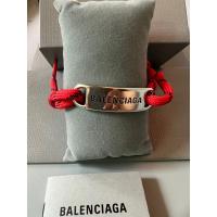 ราคา ของใหม่ Balenciaga PLATE BRACELET IN BLACK antique silver brass (19870926766)