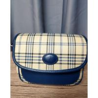 ราคา กระเป๋ามือสอง Bean Pole ทรงกล่องฐานโค้งมน ใบเล็ก ลายสก๊อตโทนฟ้า (18154984143)