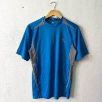 ราคา เสื้อกีฬามือสอง ADIDAS สีฟ้า/เทา แท้ (44461633593)