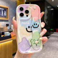 ราคา Happy Face สายรัดข้อมือสําหรับ Huawei P60 P70 Ultra P50 P30 P40 Pro Lite Honor 300 200 90 50 70 Nova 11 Pro ผู้ถือโทรศัพท์กรณี (29833892438)
