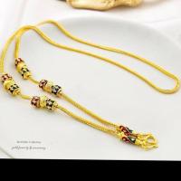 ราคา สร้อยคอแต่งลงยาสุโขทัย งานทอง5 ไมครอน (1183323099)