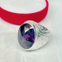 ราคา ❣️แหวนชายเงินแท้อเมทิสต์cz ลายมังกรเงินแท้ 925 (13023231195)