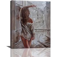 ราคา งานศิลปะติดผนังสีเทาสำหรับห้องน้ำและห้องนอน ภาพวาดโมเดิร์นพิมพ์บนผ้าใบ พร้อมกรอบ เพื่อการตกแต่งบ้านและโรงแรม (42417784654)