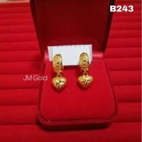 ราคา ต่างหูเพชรห่วงทอง ลายหัวใจ (5658650711)