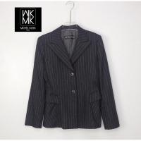 ราคา ❌sold❌Blazer แบรนด์ Michel Klein Paris สีเทาเข้มลาย ผ้าผสม wool ซับทั้งตัว (10650713628)
