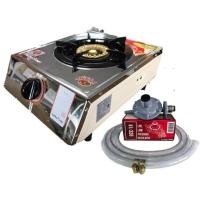 ราคา Lucky flame เตาแก๊สตั้งโต๊ะ รุ่น AT-101 (1 หัวเตา) หัวเตาฝาทองเหลือง หน้าสแตนเลส รับประกันวาล์วจุดแก๊ส 5 ปี (3709993112)