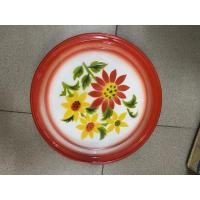 ราคา ถาดเคลือบขนาด 25cm หนาเกรด A ถาดโบราณ ถาดใส่อาหาร ถาดสังกะสี ถาดเคลือบลายดอก ถาดสังกะสีโบราณ สีแดง (21633421193)