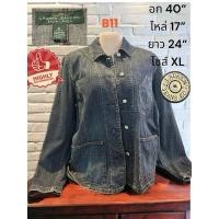 ราคา ***ส่งฟรี***RALPH_LAUREN***เสื้อแจ็คเก็ตยีนส์แบรนด์เนมแท้มือสอง (23261006387)