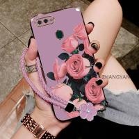 ราคา สําหรับ OPPO A5S A12 A7 F9 Electroplated anti drop TPU เคสโทรศัพท์ซิลิโคนความงาม rose รูปแบบฟรีประณีตแขวนเชือก (24043546829)