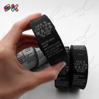 ราคา somkid ป้ายติดคอเสื้อ ป้ายไซด์ทอ ป้ายไซด์ผ้าพื้นขาวและดำ ขายยกม้วน(300ตัว) COTTON 100% (8261293762)