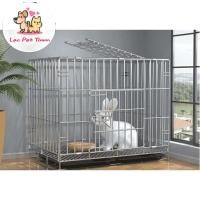 ราคา กรงพับสุนัขและแมวเคลือบแป้ง 60x42x50ซม. ตาข่าย 4ซม. พร้อมถาดรองมูล (40463505718)