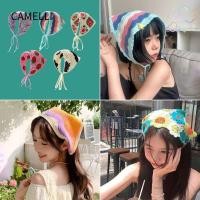 ราคา Camelli ที่คาดผมสามเหลี่ยม, French Pastoral สไตล์ดอกไม้เล็กๆ Headscarf หมวก, น่ารักถักสี Contrast Handmade โครเชต์สาวแถบคาดศีรษะผ้าเช็ดตัวสําหรับฤดูใบไม้ผลิฤดูร้อนกลางแจ้ง (29413471341)