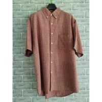 ราคา 5343 เสื้อเชิ้ตแขนสั้นลายสก๊อตสีส้มอิฐ อก49"แขน11"ไหล่21"ยาวด้านหน้า30"หลัง31" (43152807693)