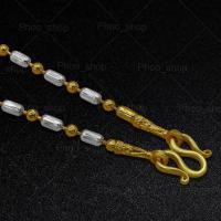 ราคา สร้อยคอสองกษัตริย์ 2.5 มิล งานเคลือบแก้ว สร้อยทองไมครอน งานเคลือบแก้ว LD สร้อยทองสองกษัตริย์ ใส่อาบน้ำได้ สีสันสวยงาม (18668033536)