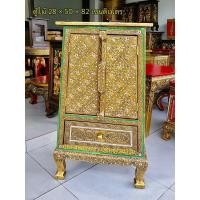 ราคา ตู้พระธรรม ตู้พระไตรปิฎก ตู้โชว์ไม้มีลิ้นชักสูง 82 ซม งานเลียนแบบงานโบราณ (23361411763)