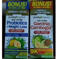 ราคา Purely Inspired ‼️ล็อตใหม่ ‼️Gaicinia Cambogia+ 9X 100 เม็ด , Probiotics +Weight Loss 84 เม็ด, และมี แพคคู่โปรสุดคุ้ม (7614372754)
