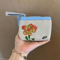 ราคา เป็น กระเป๋าผ้าใบผ้าลินินสีเบจ, กระเป๋ามือถือดอกไม้พิมพ์ลายสีสันสดใส, กระเป๋าแต่งหน้า, กระเป๋าใบเล็ก ชม. (41503670333)