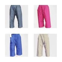 ราคา กางเกงขาตรงผู้หญิง-ผู้ชาย เนื้อผ้าฝ้ายสีล้วน ขายาว 5 ส่วน เอวยางยืดรอบตัว เป้าถ่วงเป้ายาน ทรงม้ง ทรงชนเผ่า ใส่สบาย (8761521204)