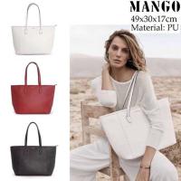 ราคา กระเป๋าสะพายไหล่ Mango หนังสุดหรู ยี่ห้อ MANGO Shopper bag แท้ (367255466)