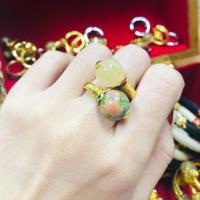 ราคา แหวนสอดหางช้างหัวไหมทอง+ยูนาไค/หินถูกหวย (1929346977)