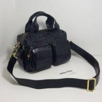 ราคา ทรง kipling หนังท้องจระเข้แท้ กระเป๋าหนังจระเข้แท้ ขนาด 10"×5"×7.5" นิ้ว (ยกส) (8258751532)