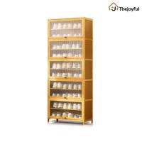 ราคา Thejoyful ตู้วางของ ชั้นวางรองเท้า 5ชั้น 7ชั้น 9ชั้น shoe cabinet ตู้รองเท้า บานเปิดได้ ตู้กระจกใส (23119612608)