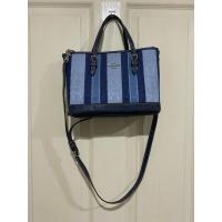 ราคา กระเป๋าครอสบอดีcoachลายทางน้ำเงินฟ้ามือ2ของแท้ (27135990874)