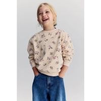 ราคา H&M(เอชแอนด์เอ็ม) เสื้อสเวตเตอร์ผ้าพิมพ์ด้านในขน brushed-inside เด็กผู้หญิง 1305880_1 (41517045829)