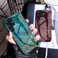 ราคา Samsung Galaxy S23 Case Marble Pattern Tempered Glass Hard Phone Case Samsung S23 S22 S21 Plus Ultra SamsungS23 Phone Cover (40866339047)