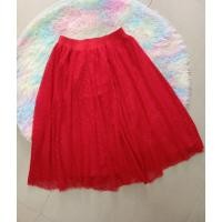 ราคา กระโปรงผ้ามุ้งสีแดงยางยืด (24190882335)
