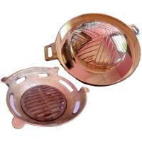 ราคา ชุดเตาทองเหลือง+กะทะทองเหลือง BBQ กะทะปิ้งย่างไม่มีรู 35 ซม. หมูกะทะ สำหรับเตาถ่าน ทำจากทองเหลืองแท้ (22960993713)