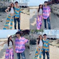 ราคา พร้อมส่ง〰️ ชุดคู่ เสื้อมัดย้อม+กางเกงมัดย้อม (14846415900)