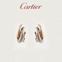 ราคา Cartier Cartier flagship store Trinity rose gold, yellow gold, white gold three-ring three-color gold earrings [gift] (27780760094)
