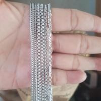 ราคา สร้อยคอ ชุบทองไมครอน ทองคำขาว ขนาด1บาท กว้าง3มิล ยาว#20 #24นิ้ว สวมศีรษะได้ (2319815090)