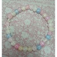 ราคา ICEQUATZ ไอซ์ควอตซ์ หินเกล็ดหิมะ สีพาสเทล ขนาด 6มม. รอบข้อมือ 17 ซม. (43066457830)