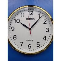 ราคา นาฬิกาแขวนผนัง ยี่ห้อ SIEROใช้ถ่านขนาดAA รุ่นSR-020(G) ขอบสีทอง หน้าขาว ขนาด12นิ้ว รูปภาพจากของจริง ราคาพร้อมถ่าน (17090060452)