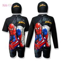 ราคา SPIDER-MAN ชุดว่ายน้ำเด็กผู้ชาย เสื้อ+กางเกง รุ่นประหยัด แถมหมวก ซุปเปอร์ฮีโร่ สไปเดอร์-แมน Marvel รุ่นเด็กโต (21788177890)