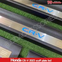 ราคา ชายบันไดมีไฟ Honda CRV 2023 ขอบดำ ไม่ต้องตัดต่อสายไฟ กันรอยบันได ชายบันได กันรอยประตู (18180629752)