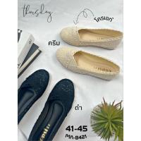 ราคา รองเท้าคัทชู ไซส์ใหญ่ 41-45 ลายผ้าลูกไม้ - SHER (19419264447)