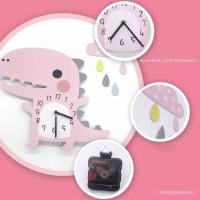 ราคา ห้องเด็กนาฬิกาแขวนไดโนเสาร์ห้องนั่งเล่นเงียบสุดสร้างสรรค์การ์ตูนน่ารักนาฬิกาห้องนอนเด็กสาวนาฬิกา (14882211195)