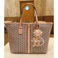ราคา แท้ %❗Tory Burch Gemini Link Canvas Small Tote (5137020504)